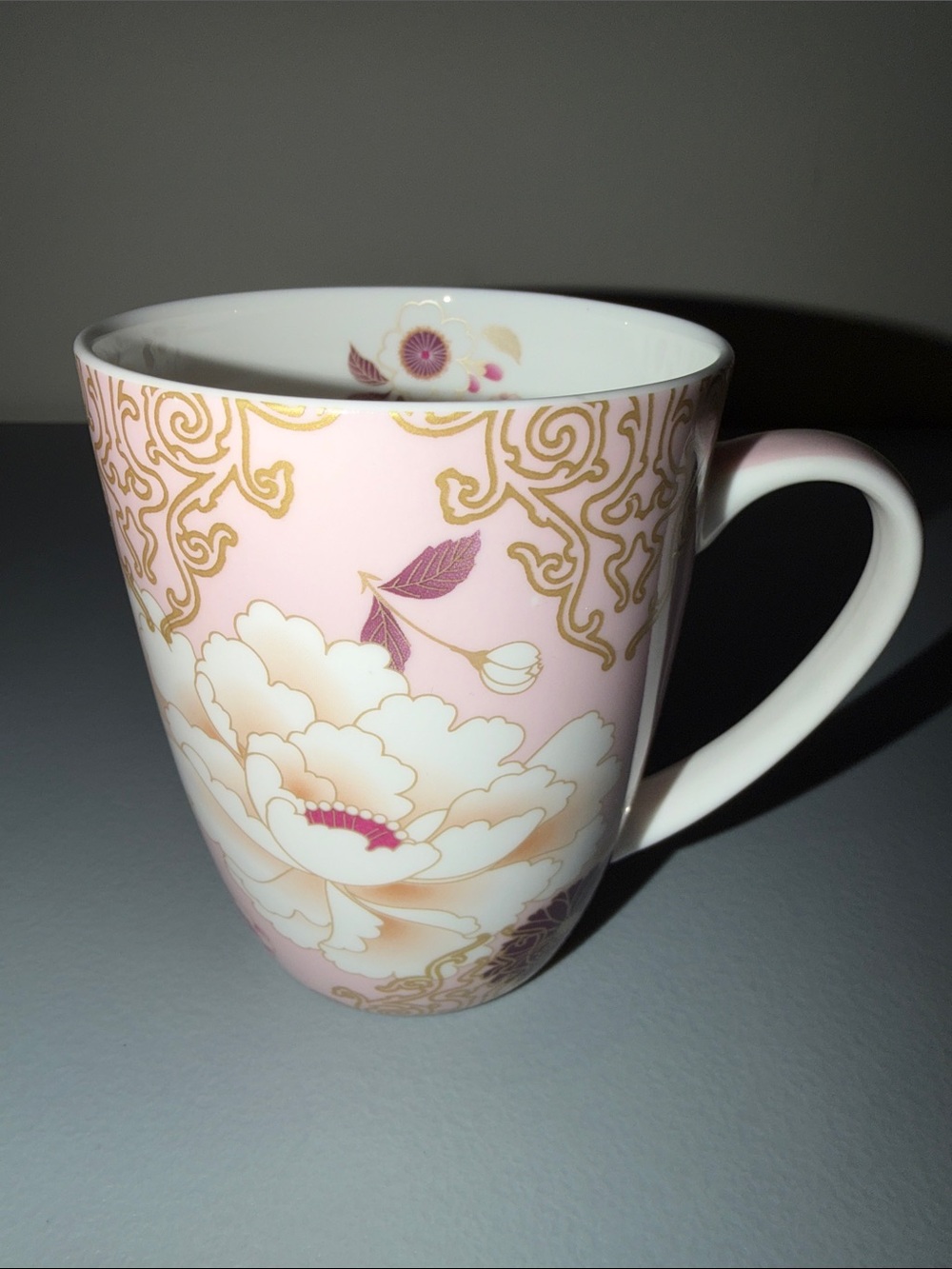 Maxwell & Williams 'Kimono' Pink Floral Pink Fine Bone China Mug w/ Gold Detail